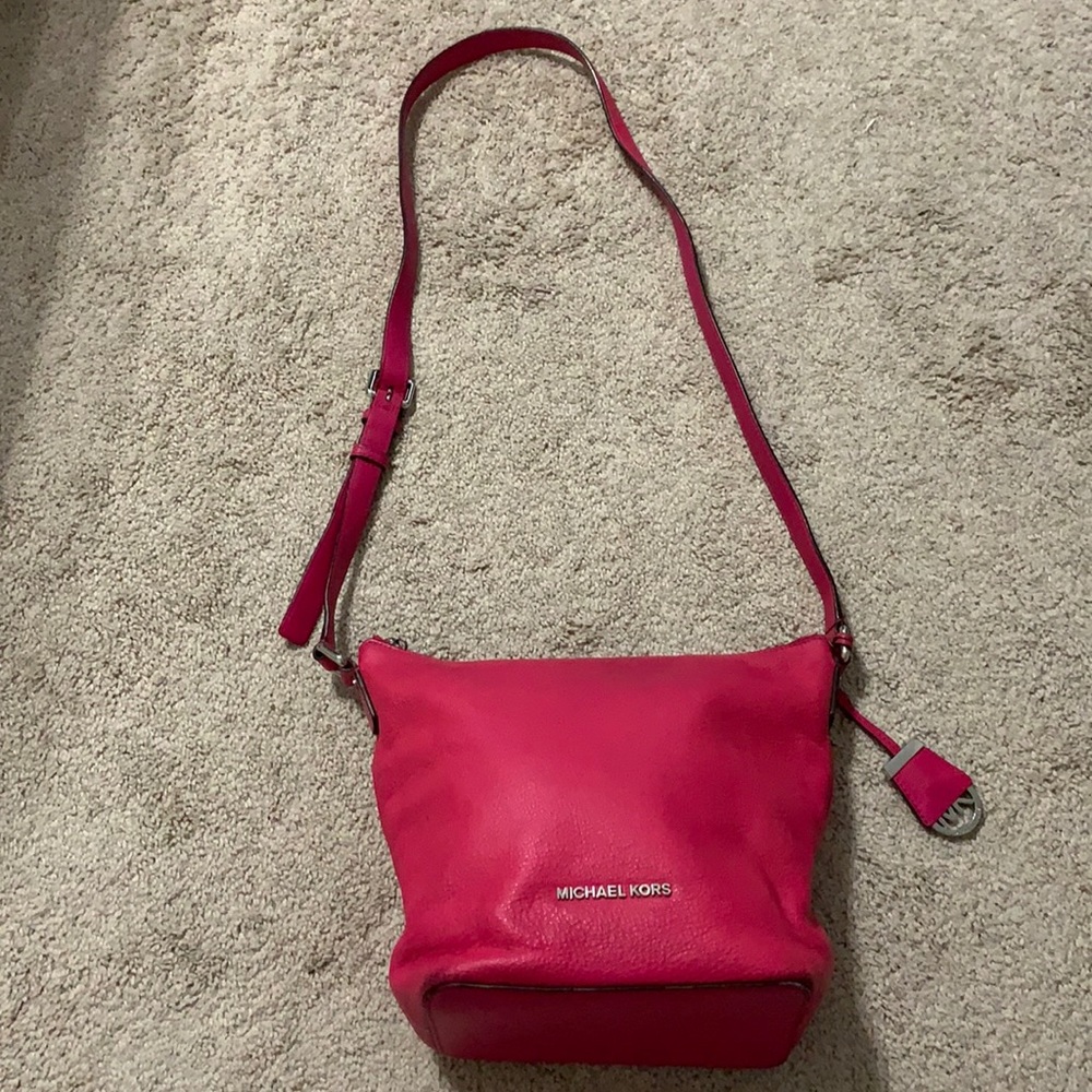 Michael Kors Pink Leather Crossbody Bag